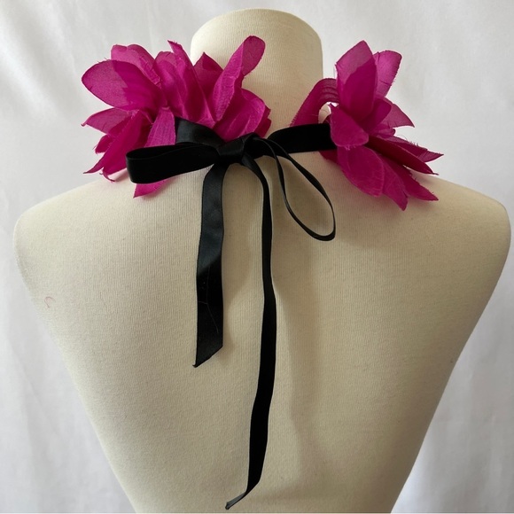 UNBRANDED SATIN CHOKER OR BELT BOLD PINK OS FAIRYCORE VERSATILE FEMININE CHIC - Picture 5 of 9